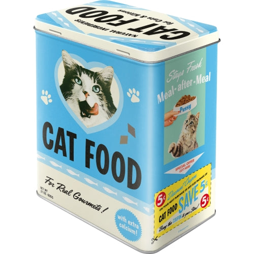 Металлическая банка для хранения Cat Food L