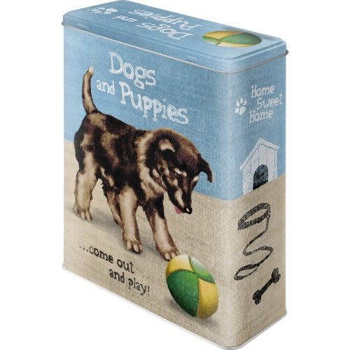 Metāla uzglabāšanas trauks Dogs and Puppies XL