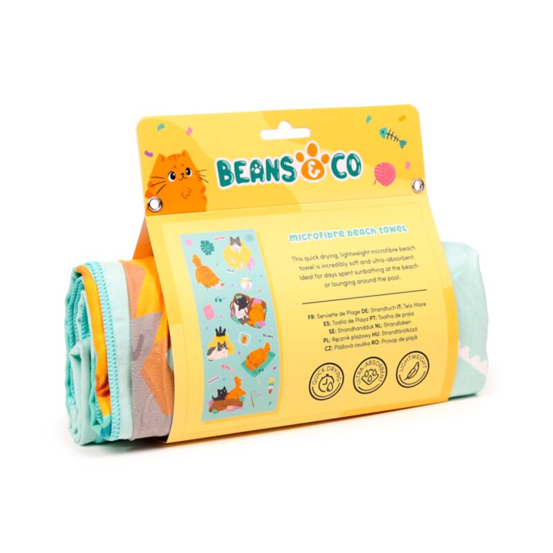 Mikrofibras dvielis Beans & Co Cats