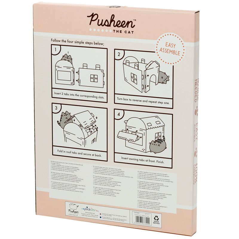 Pusheen the Cat Catfé Shaped Playhouse 100% Cardboard Cat Den