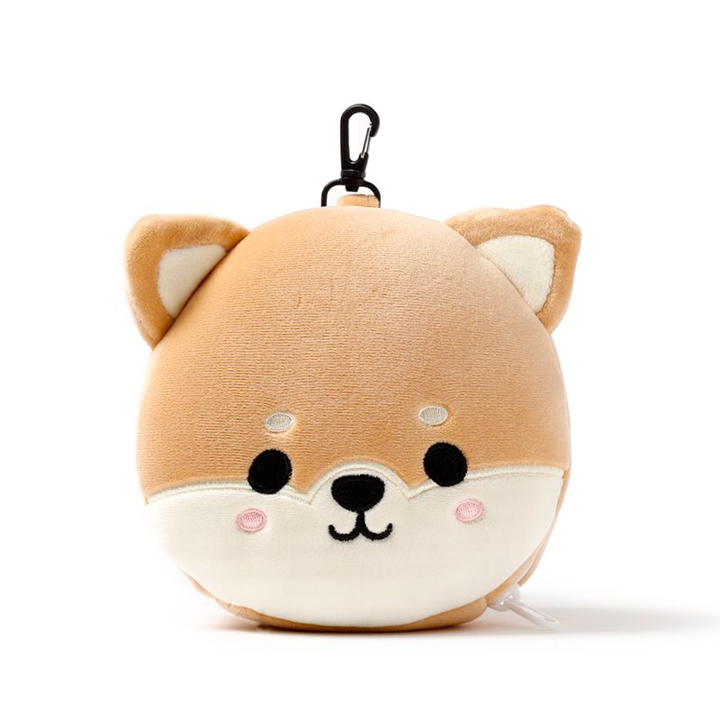 Relaxeazzz Shiba Inu Dog Plush Travel Pillow & Eye Mask