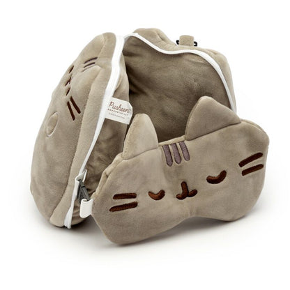 Plīša ceļojumu spilvens un acu maska Pusheen Cat