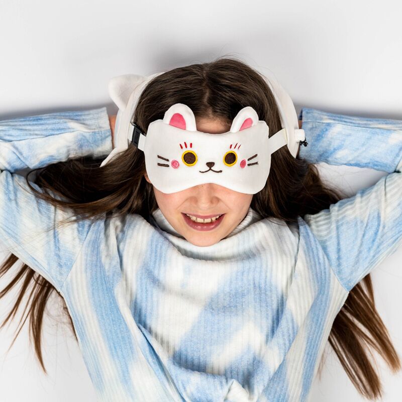 Plīša ceļojumu spilvens un acu maska Relaxeazzz Maneki Neko Laimes kaķis