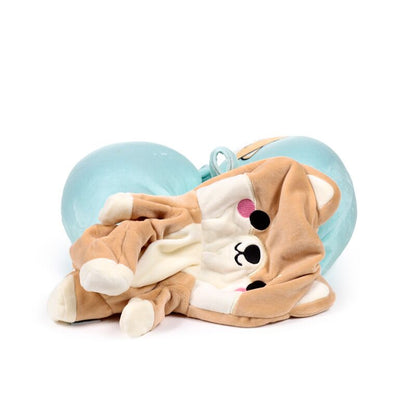 Swapseazzz Adoramals Shuggs the Shiba Inu 2-in-1 Plush Travel Pillow & Toy 