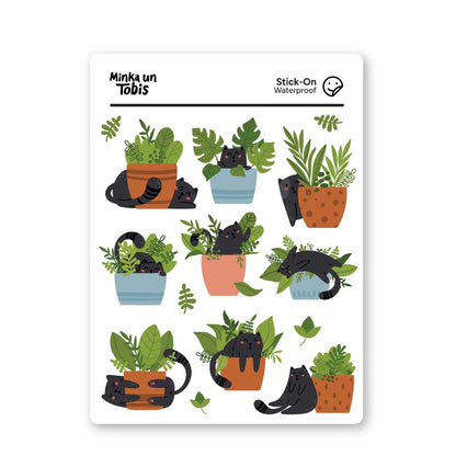 Виниловые наклейки Cats and Plants