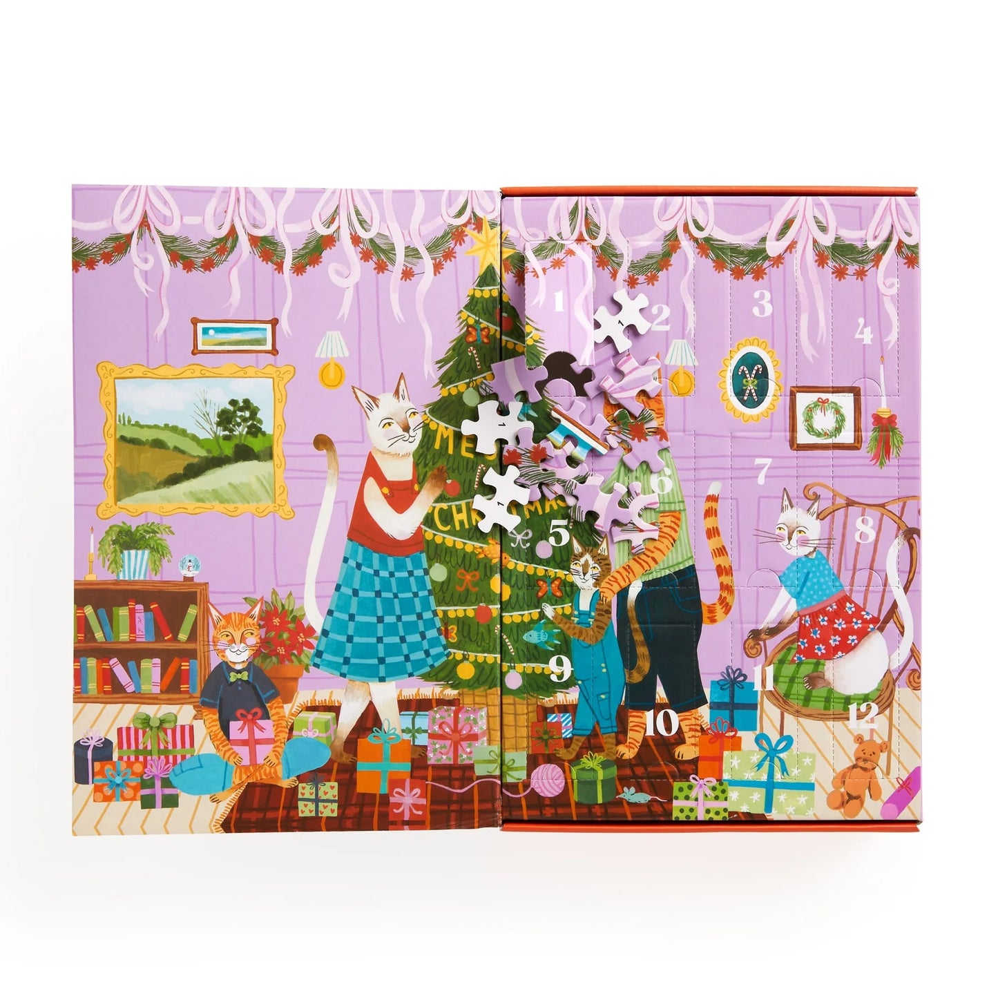 Adventes kalendārs-puzle Meowy Christmas, 500 gab.