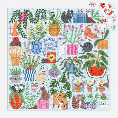 Puzzle Cats in the Houseplants, 500 pcs.