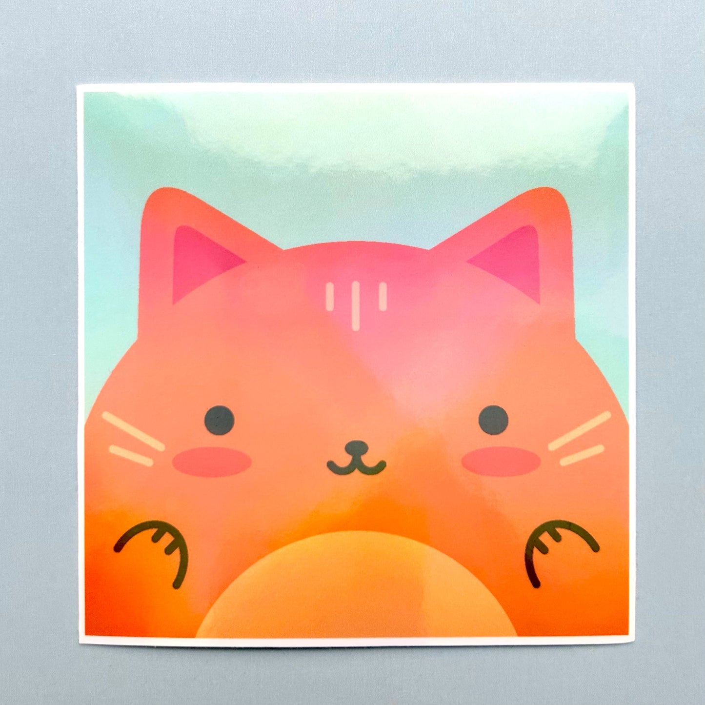 Hologrāfiskā uzlīme Hello Cat