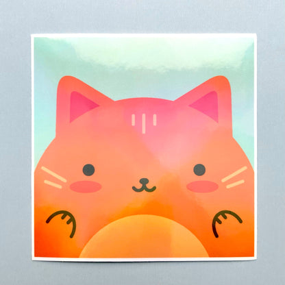 Hologrāfiskā uzlīme Hello Cat