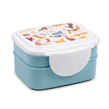 Bento pusdienu kastīte ar galda piederumiem Feline Fine