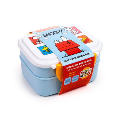 Bento pusdienu kastīte ar galda piederumiem Peanuts Snoopy & Woodstock