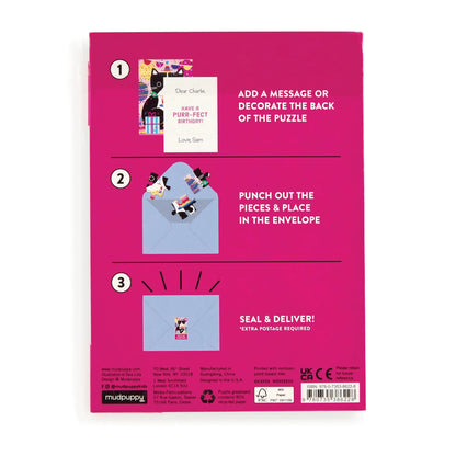 Apsveikuma kartiņa-puzle Purr-fect Cat, 12 gab.