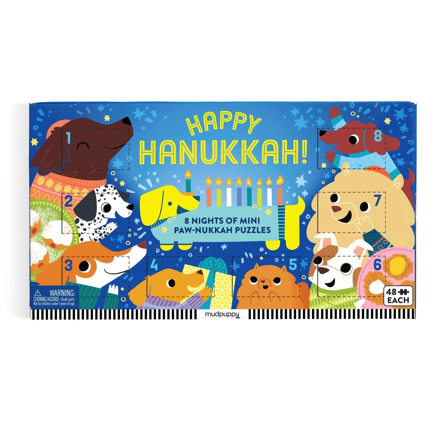 Hahukas kalendārs ar puzlēm Happy Hanukkah!