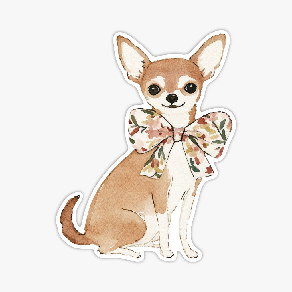 Chihuahua with a Bow Sticker