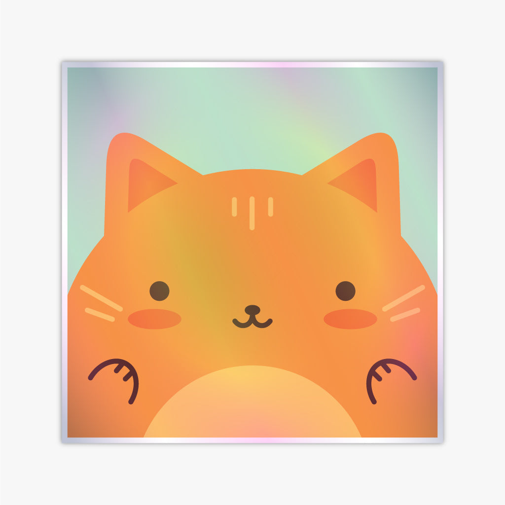 Hologrāfiskā uzlīme Hello Cat