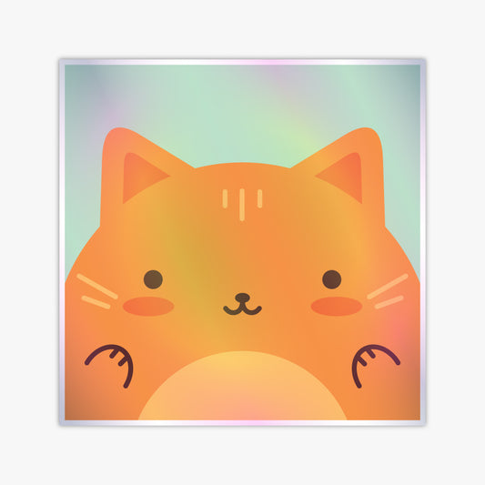 Hologrāfiskā uzlīme Hello Cat