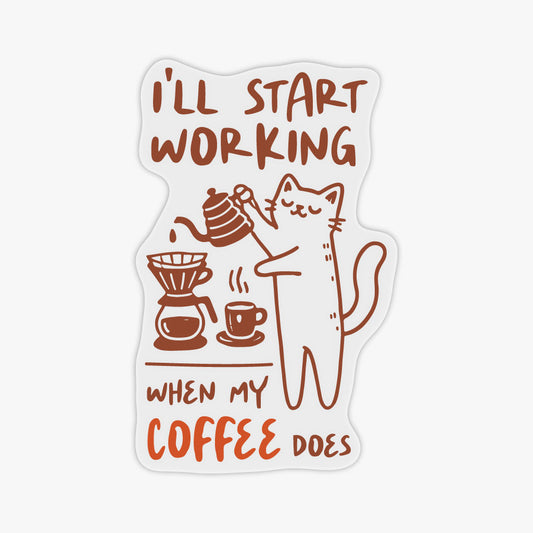 Прозрачная наклейка I'll Start Working