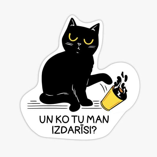 Uzlīme Naughty Cat