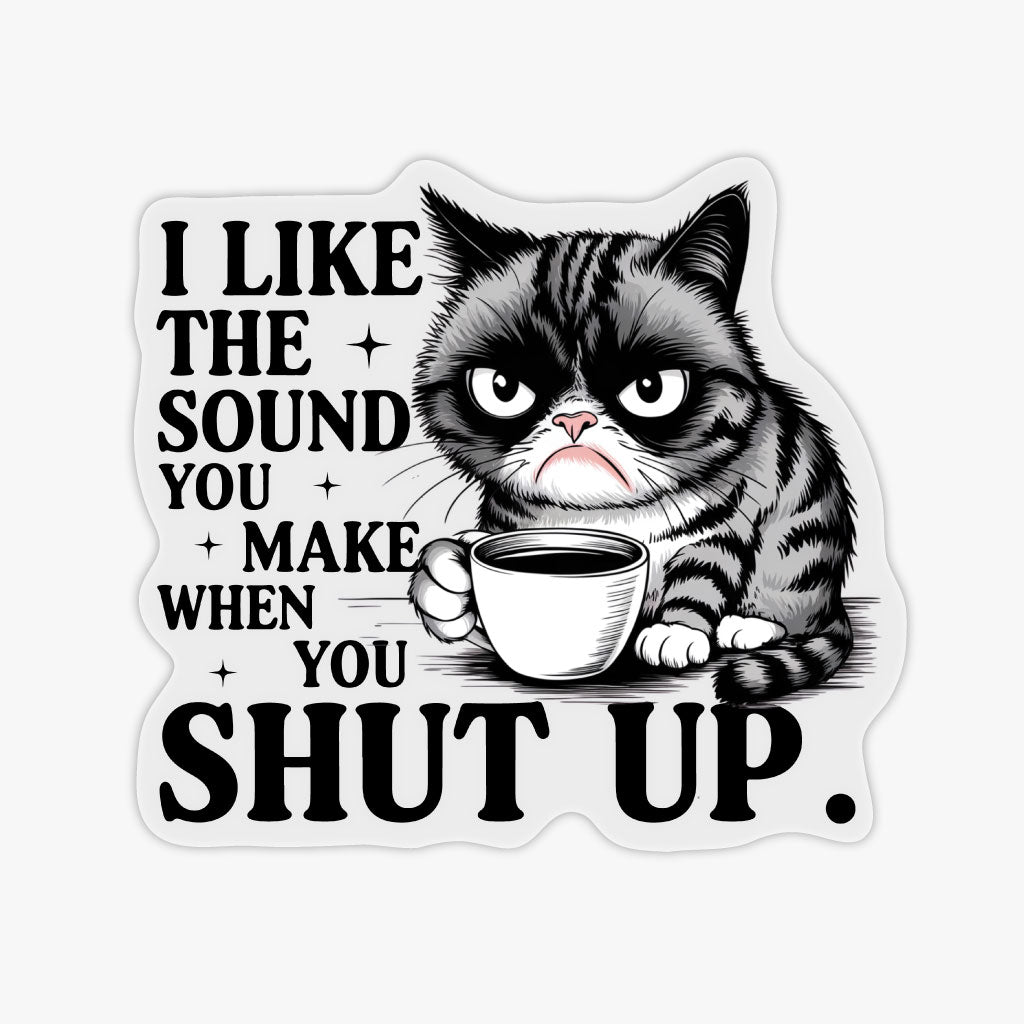 Caurspīdīga uzlīme Shut Up