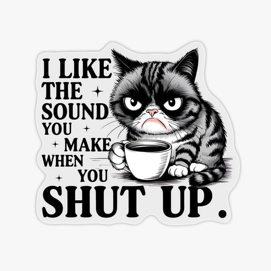 Прозрачная наклейка Shut Up