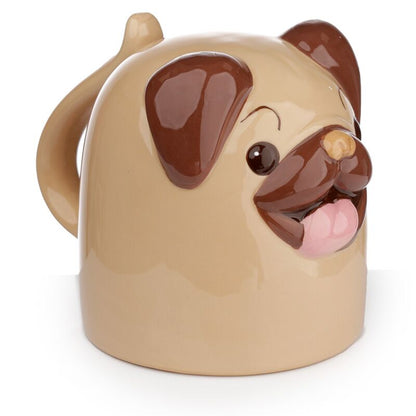 Apgreiztā keramikas krūze Mopps Pug