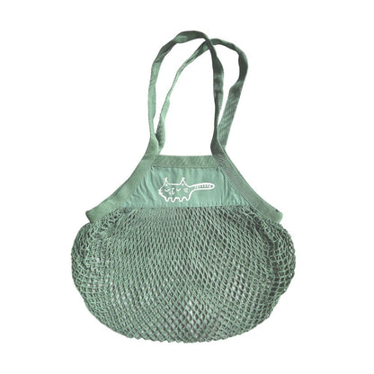 Kitty Mesh Shopping Bag, Sage Green