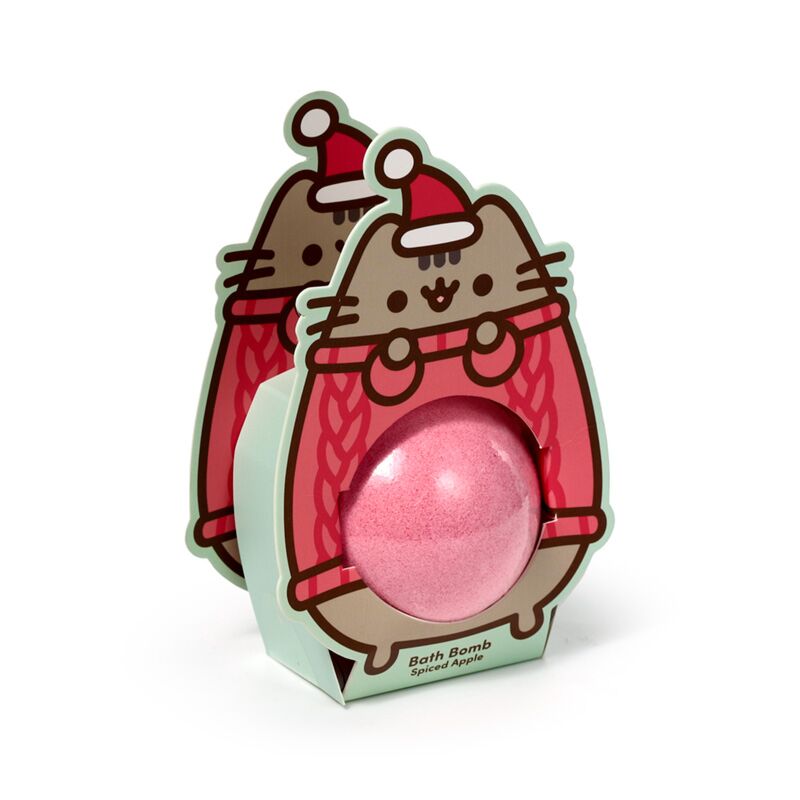 Бомбочка для ванны Рождественская Pusheen в фигурной подарочной упаковке
