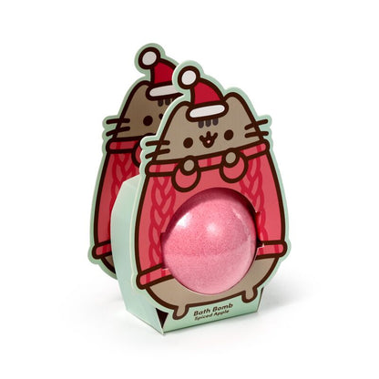 Бомбочка для ванны Рождественская Pusheen в фигурной подарочной упаковке