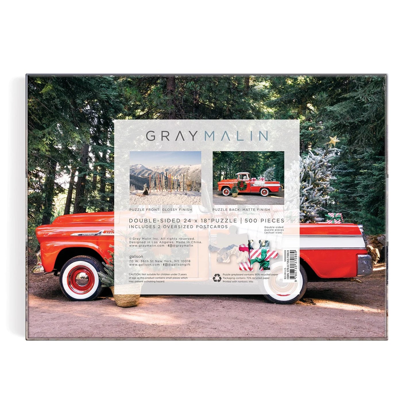 Divpusēja puzle Gray Malin The Winter Holiday, 500 gab.