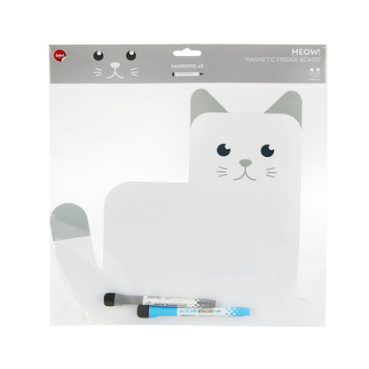 Meow magnetic fridge board with markers