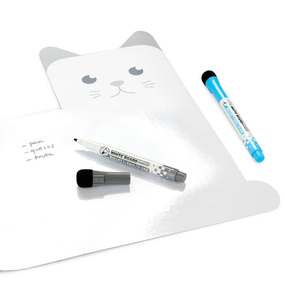 Meow magnetic fridge board with markers