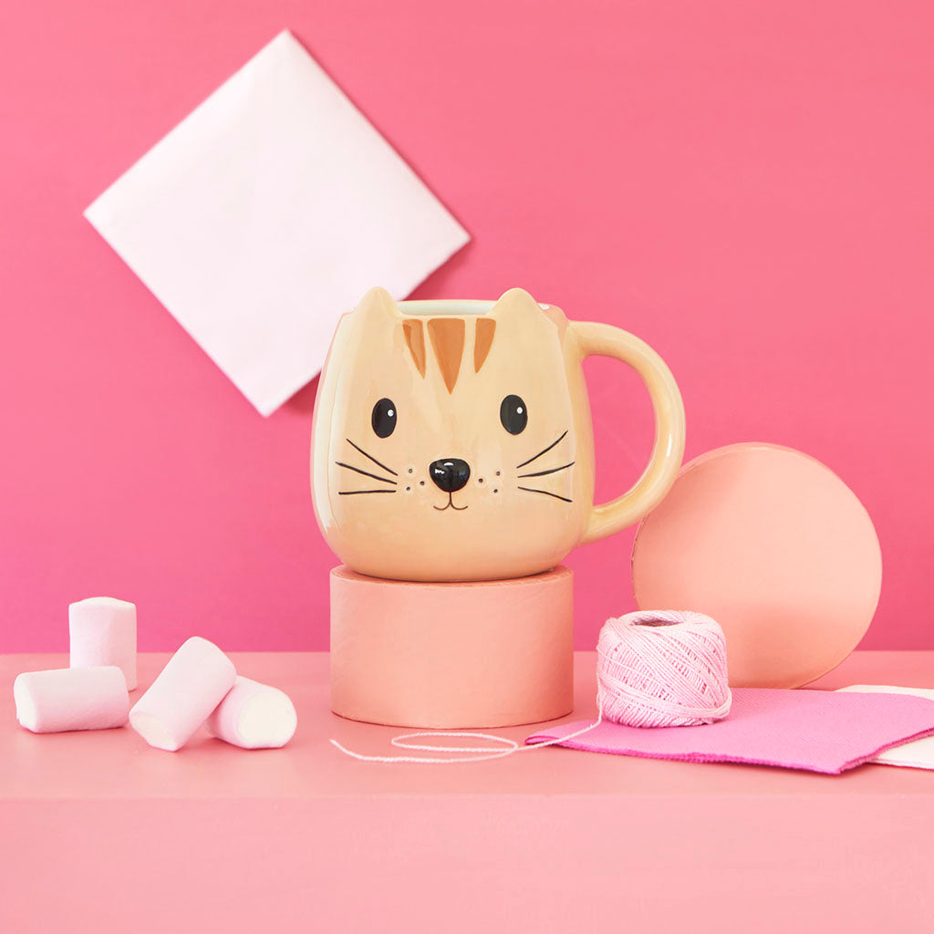 Keramikas krūze Kitty ruda