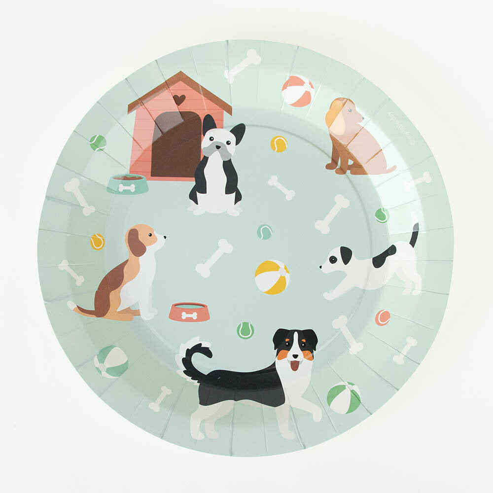 Paper Plate Set Dog, 8 pcs. 