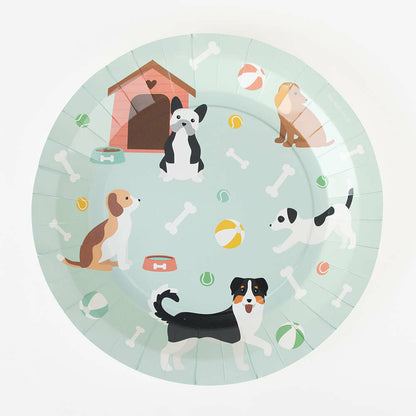Paper Plate Set Dog, 8 pcs. 